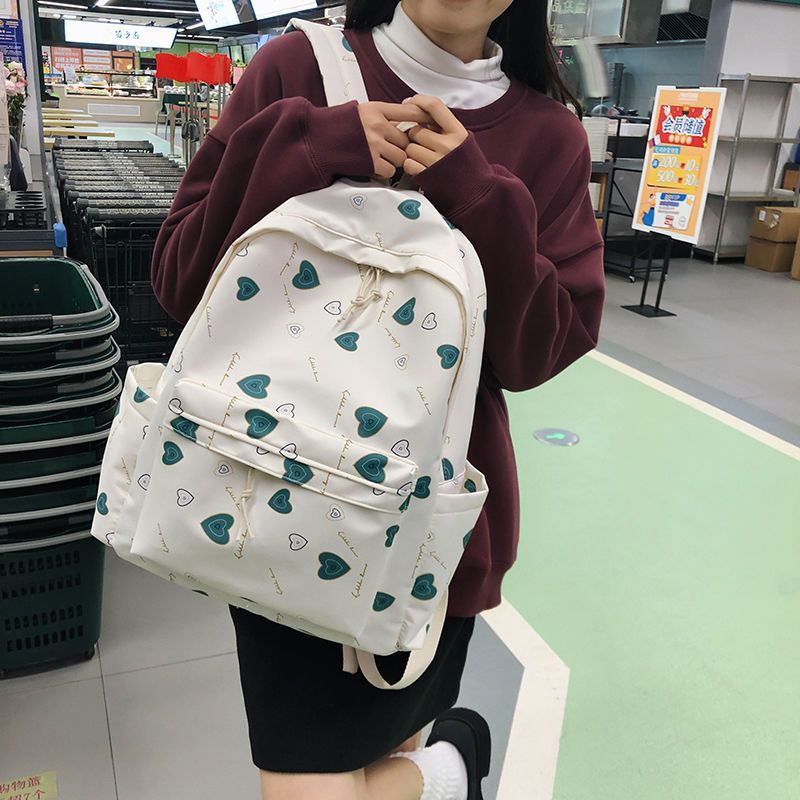 韓國ins可愛卡通印花雙肩包原宿ulzzang日系百搭軟妹書包少女背包