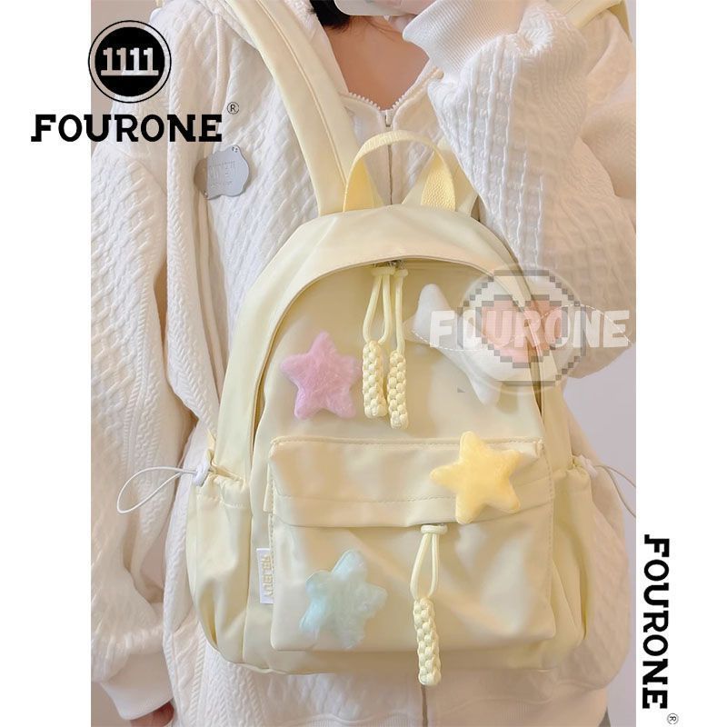 FCAR OG school bag for girls, high school students and college students, simple, versatile, large-capacity, youthful and cute backpack
