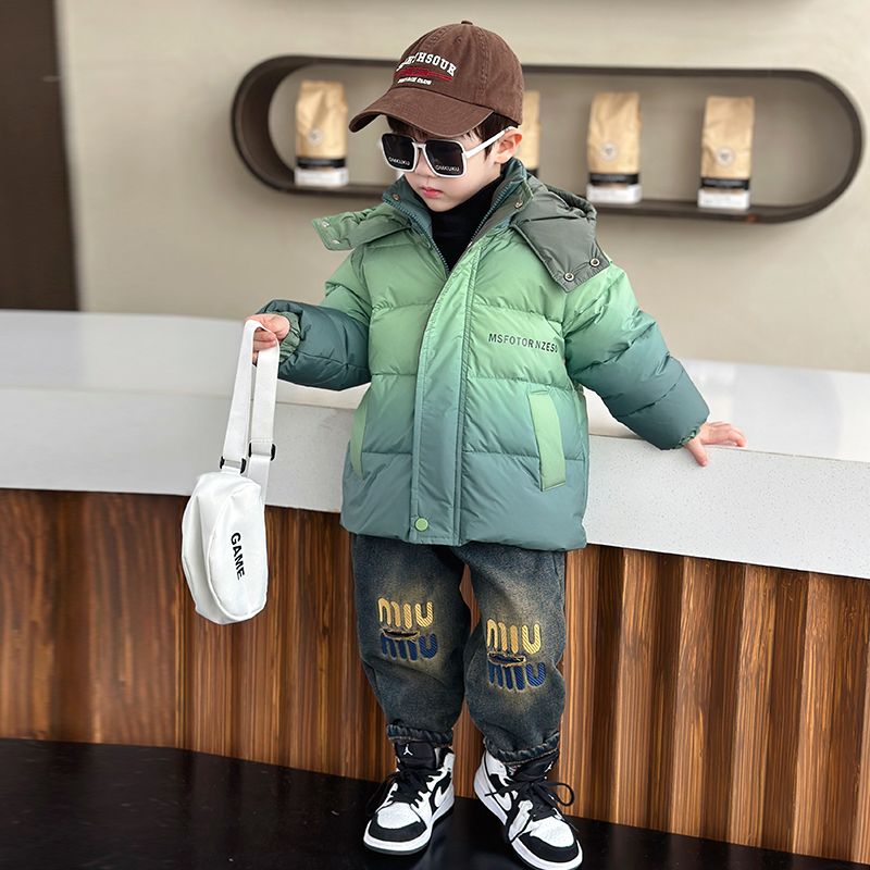 兒童羽絨服冬季2023新款洋氣男童痞帥炸街棉服男寶寶保暖加厚外套
