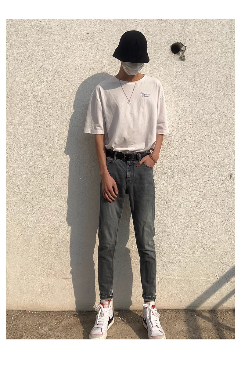 Mångsidig Instagram Korean Edition Young Boys Jeans Trendiga Nålknapp Modebälte Student Män_voghion.com