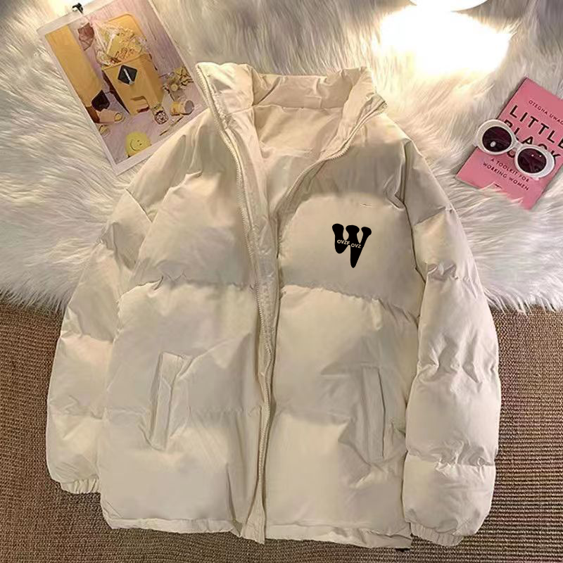 2023 Winter Waterproof and Coldproof Stand Collar Cotton Jacket for Male and Female Students Hong Kong Style Ins Trend Versatile Cotton Clothes and Jackets