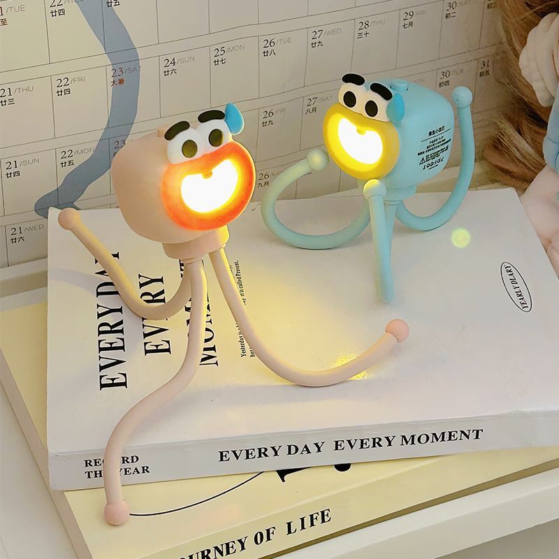 Cute internet celebrity octopus night light bedroom sleep light girls desktop creative funny decorative ornaments new table lamp