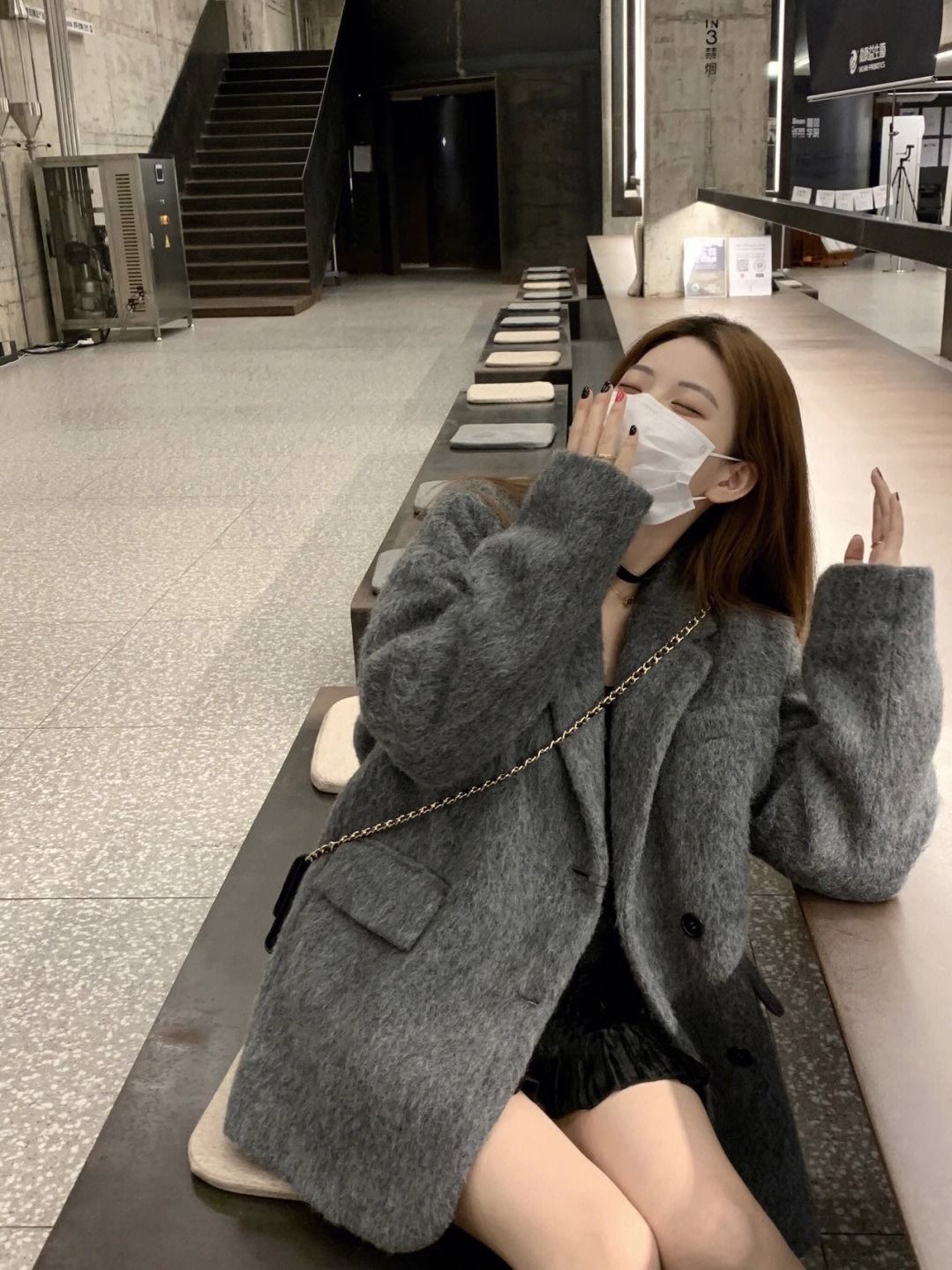 毛呢西裝外套女秋冬季新款高級設計感小個子顯瘦加厚網紅呢子大衣