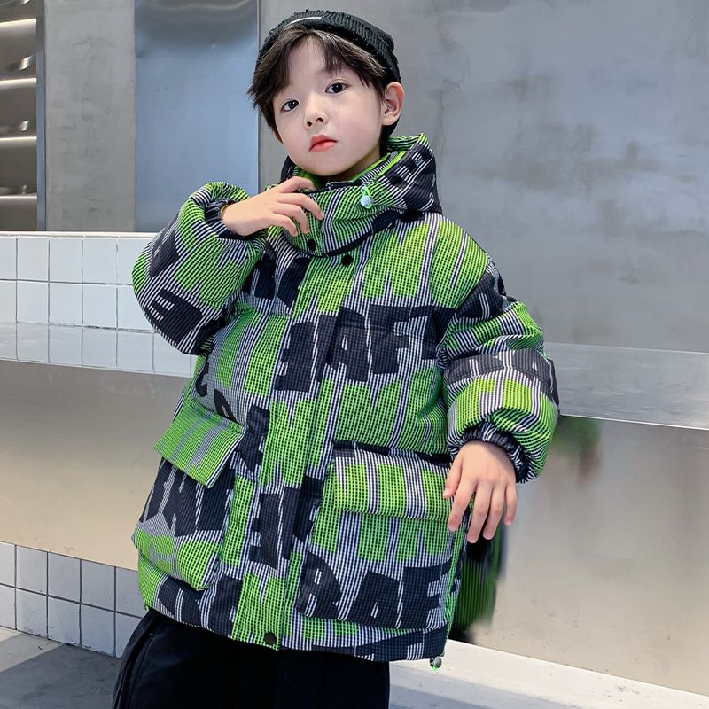 童裝男童羽絨服洋氣炸街保暖2023新款兒童冬裝白鴨絨加厚連帽外套