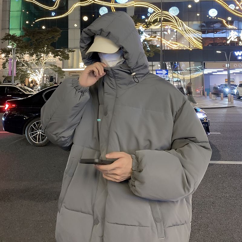港風潮牌冬季男女連帽情侶棉衣加厚麵包棉襖寬鬆百搭外套保暖棉服