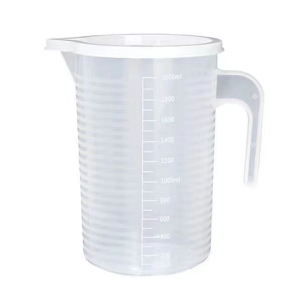 量杯食品级刻度量筒奶茶烘焙塑料毫升烧杯计量大容量加厚带盖杯子
