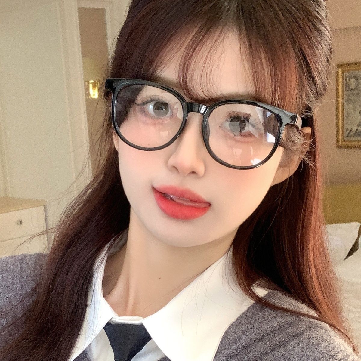 超輕高度近視眼鏡女眼睛架防霧藍光韓版潮透明眼鏡框抖音網紅同款