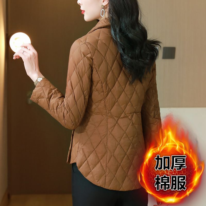 中式复古衬衫式棉服外套女冬新款季时尚轻薄保暖棉衣妈妈修身棉袄