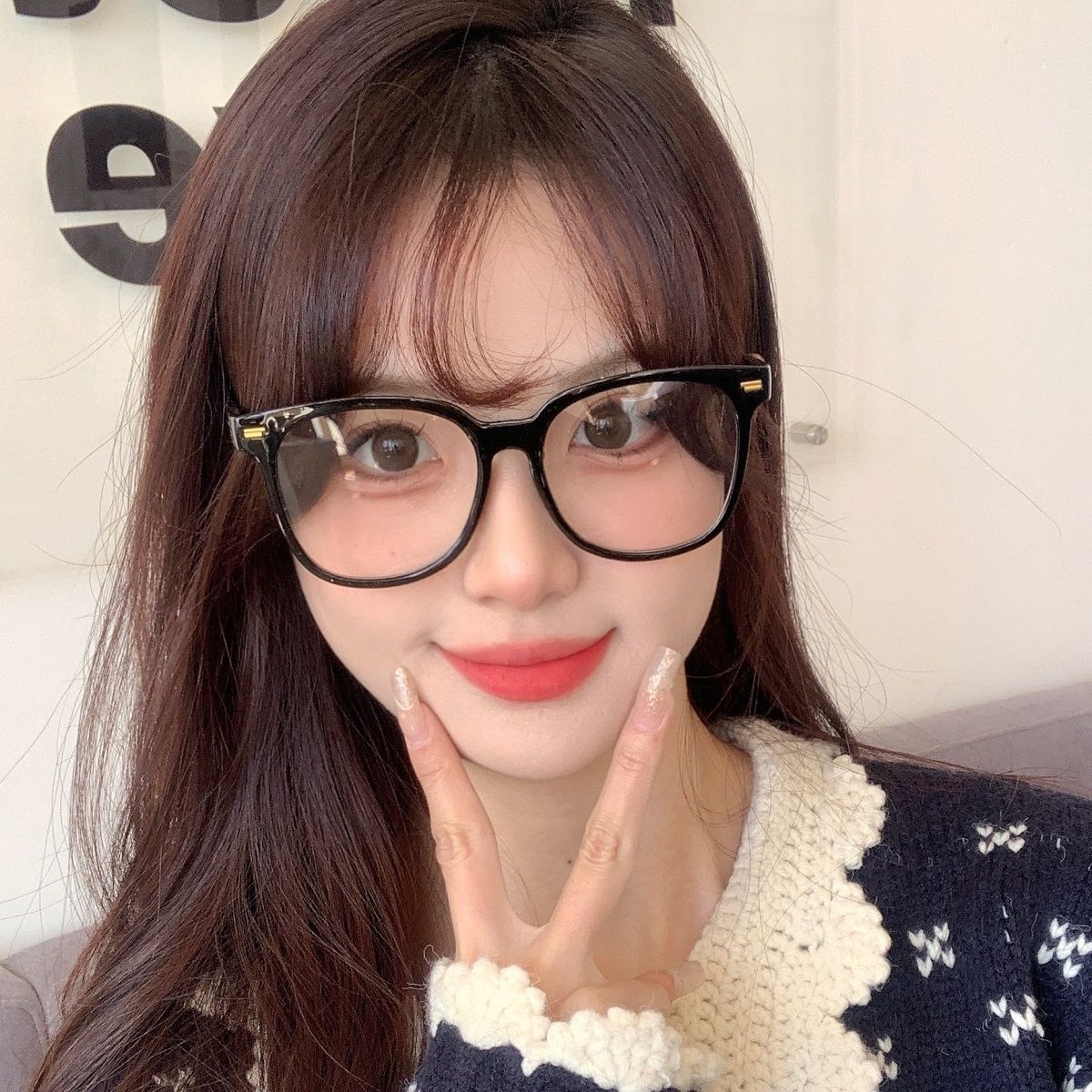 Zaoba makeup artifact black frame myopia glasses frame female ins with prescription lenses large frame square face slimming men's style