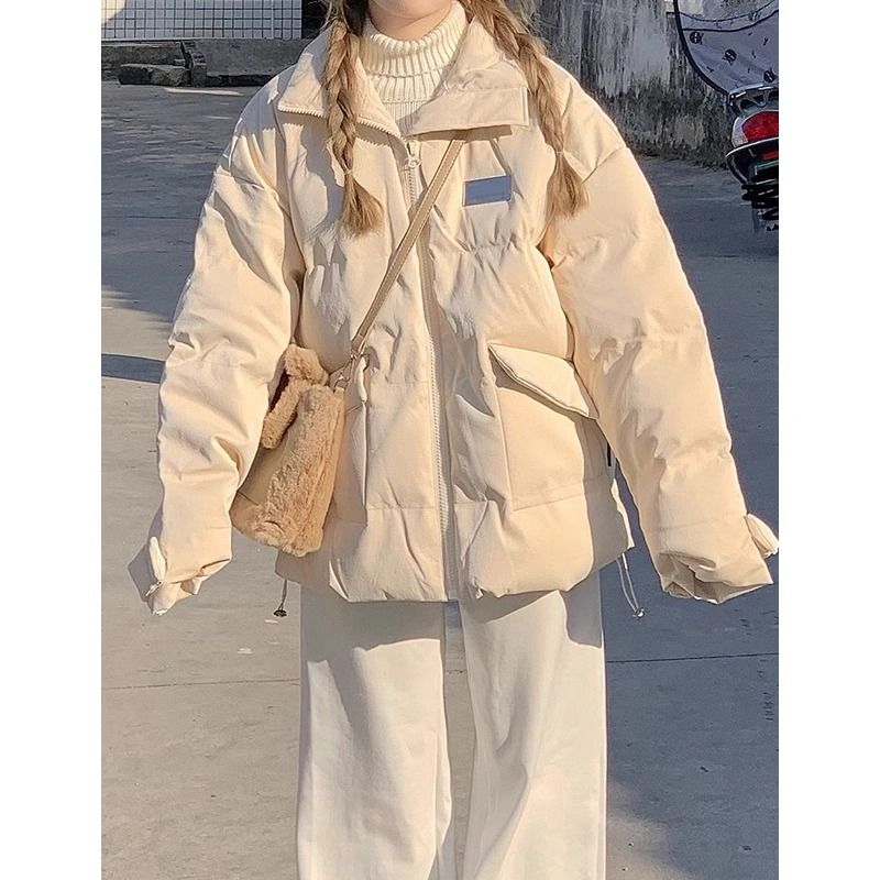 版型好看的棉服女奶fufu小个子宽松立领设计感冬季加厚外套面包服