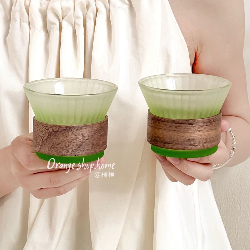 挂耳玻璃杯冰美式咖啡杯精致感防烫设计收腰家用水杯女