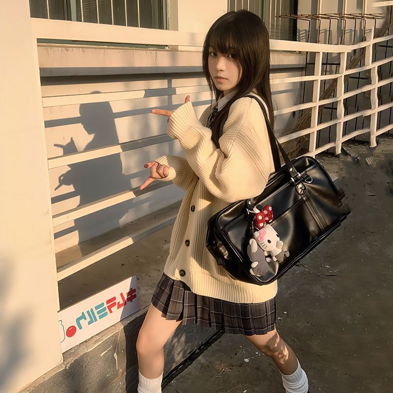 2023 New Original Autumn and Winter Lazy Style Japanese JK Sweater Jacket Women's Loose College Style Knitted Top Cardigan
