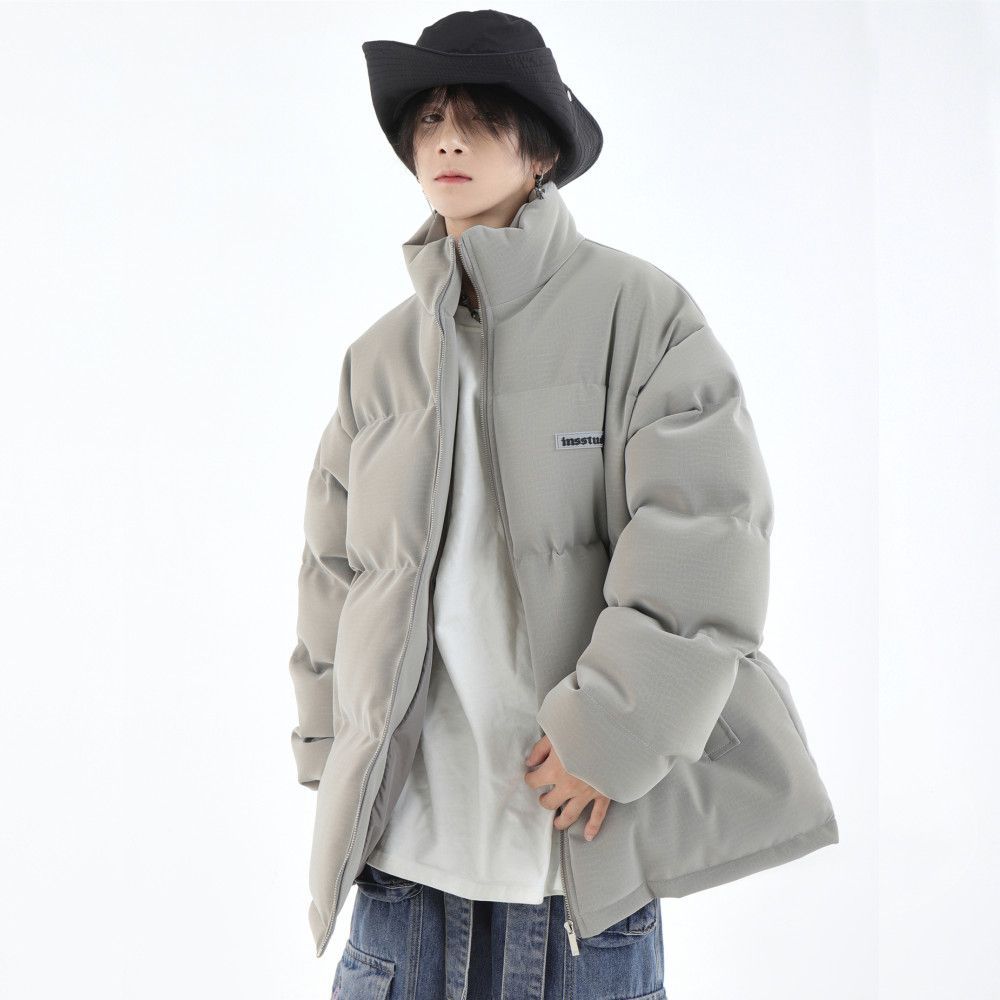 棉服男冬季新款美式小众设计感棉袄加厚潮牌宽松休闲棉衣外套