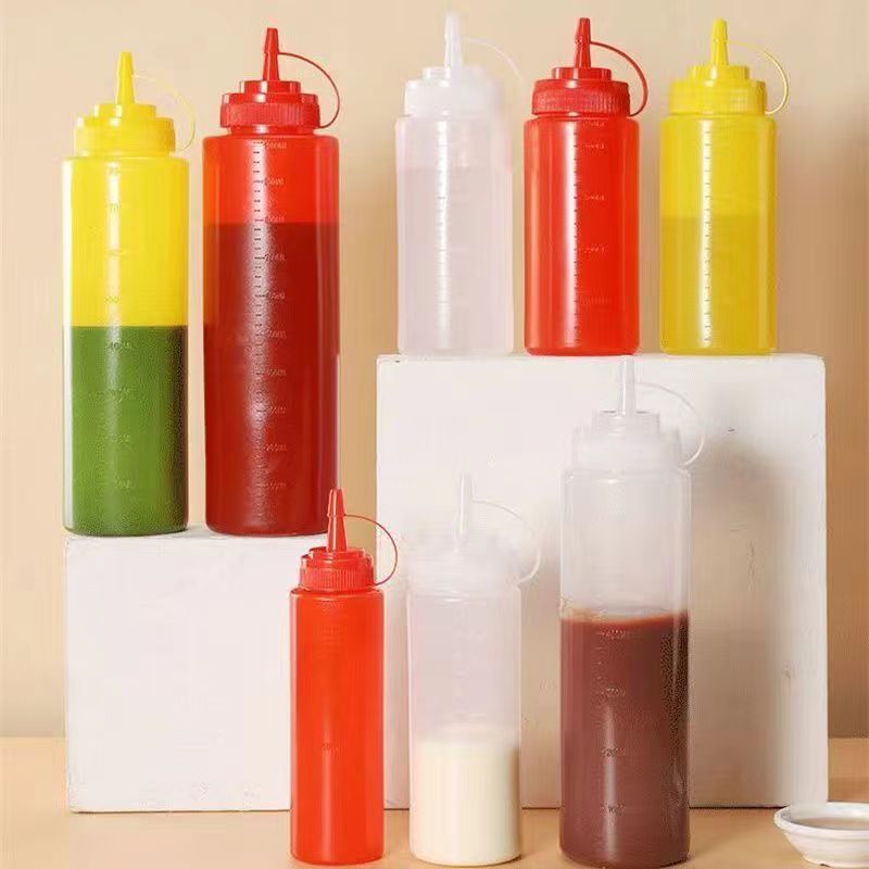 塑料挤酱挤压酱汁调料瓶番茄食品级商用果酱番茄酱沙拉酱油壶家用