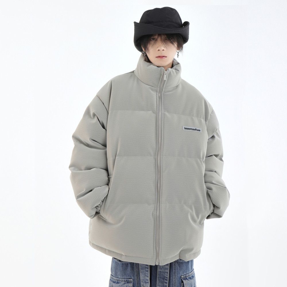 棉服男冬季新款美式小众设计感棉袄加厚潮牌宽松休闲棉衣外套