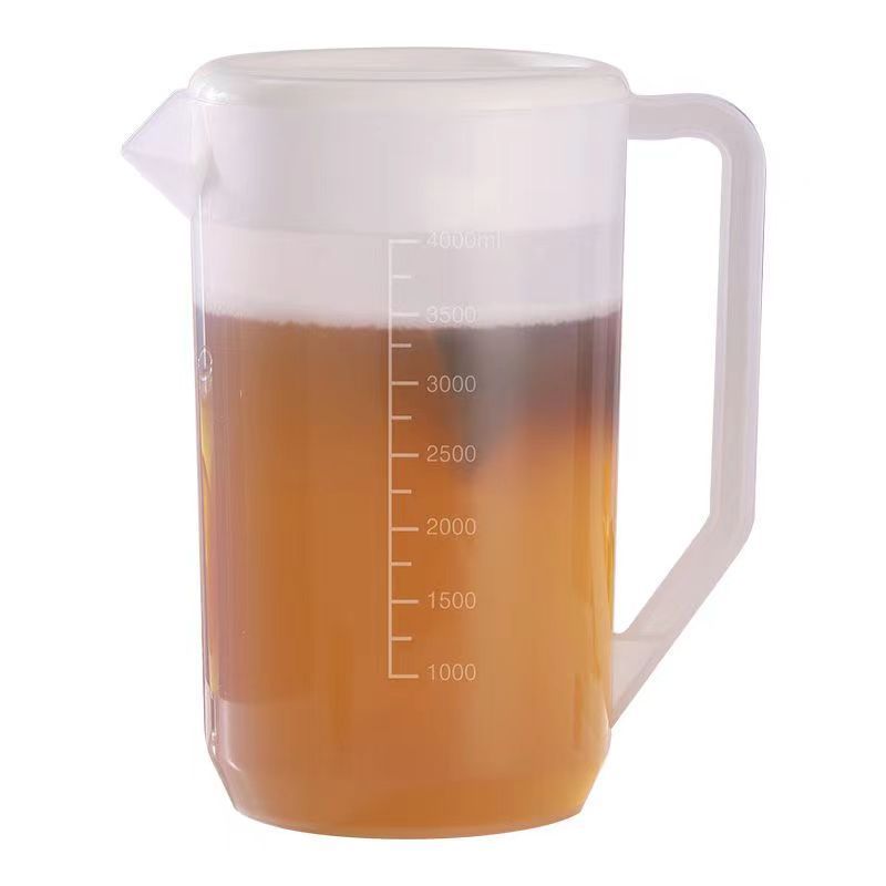 塑料冷水壶泡茶壶家用超大容量凉水壶奶茶店耐高温耐热量杯带刻度