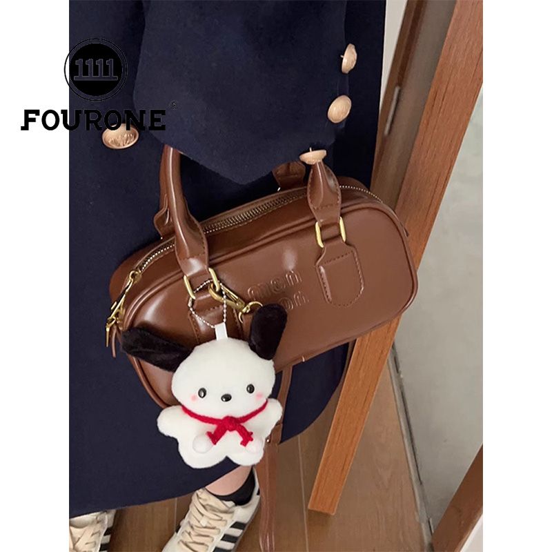 Home Retro Bowling Bags Women’s New Trendy Korean Hand-held Small Square Bags Niche Versatile Crossbody Bags