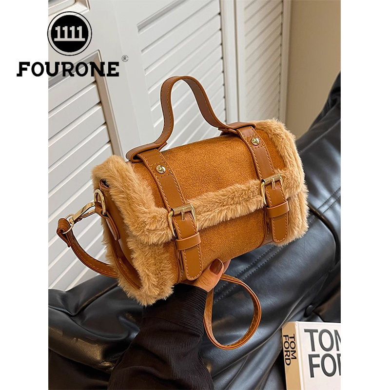 Plush bag women's new style internet celebrity fashionable furry shoulder underarm bag casual versatile tote bag