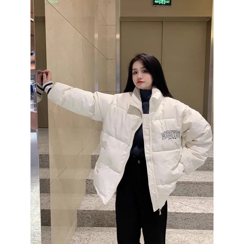 胖妹妹大碼160斤羽絨棉服女冬季新款韓版棉襖棉衣寬鬆加厚棉襖潮