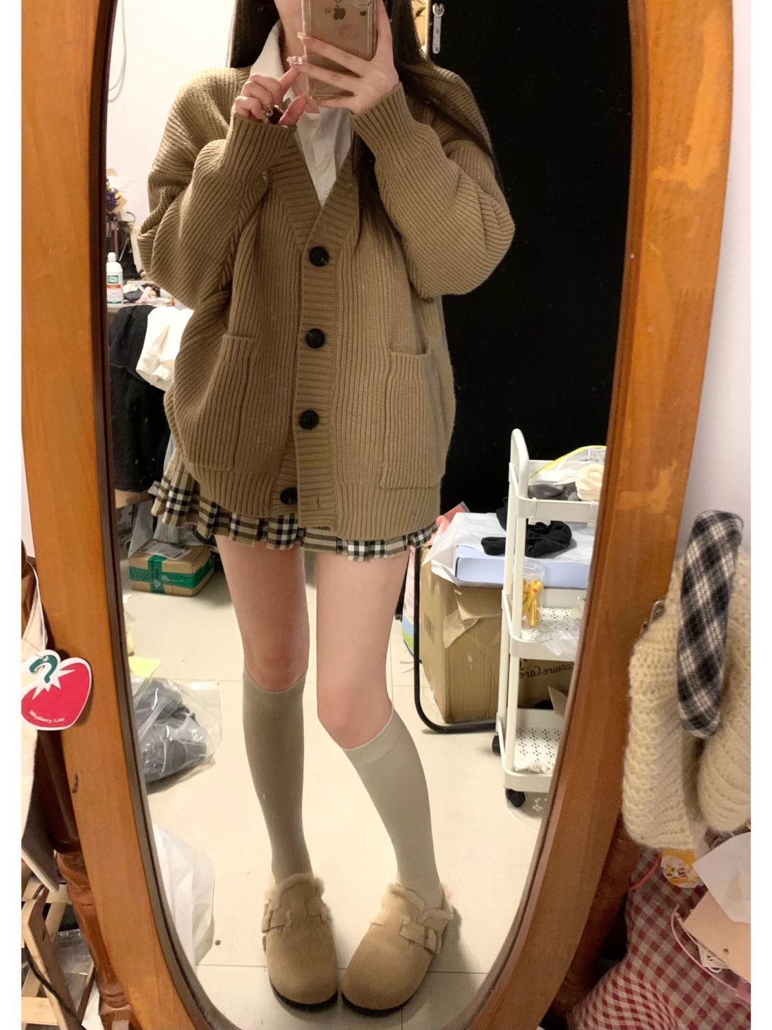 Early autumn cardigan sweater jacket for women 2023 new hot style Autumn Maillard new lazy style versatile sweater