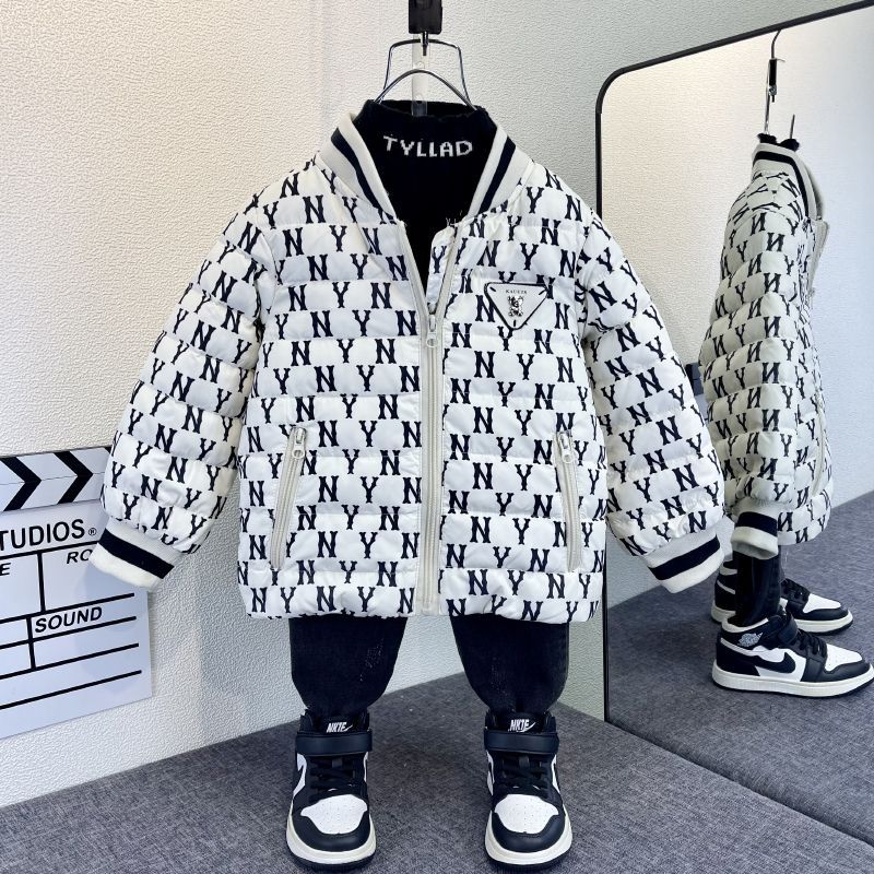 男童羽絨服冬季2023新款兒童加厚短款外套潮寶寶輕薄保暖潮牌棉服