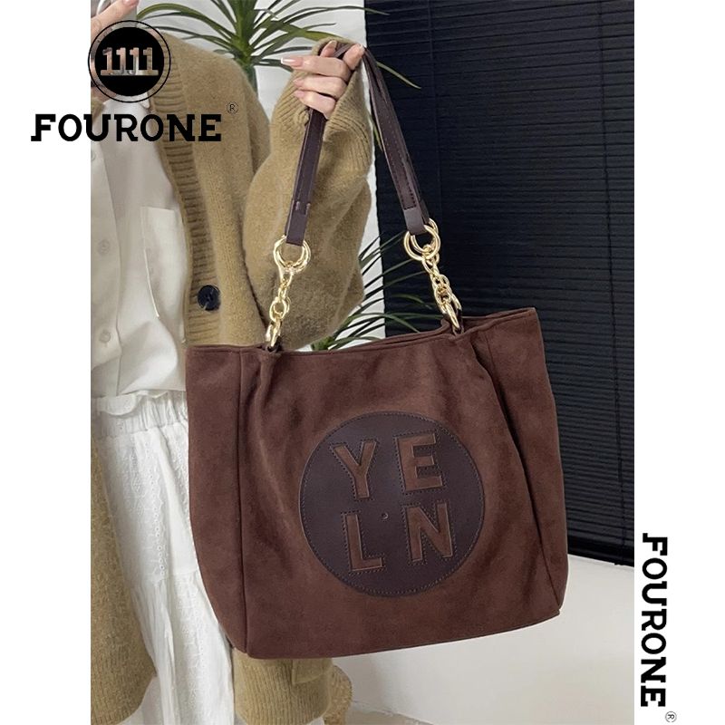 Large-capacity bag women's new single shoulder armpit bag high retro college student class commuting tote bag