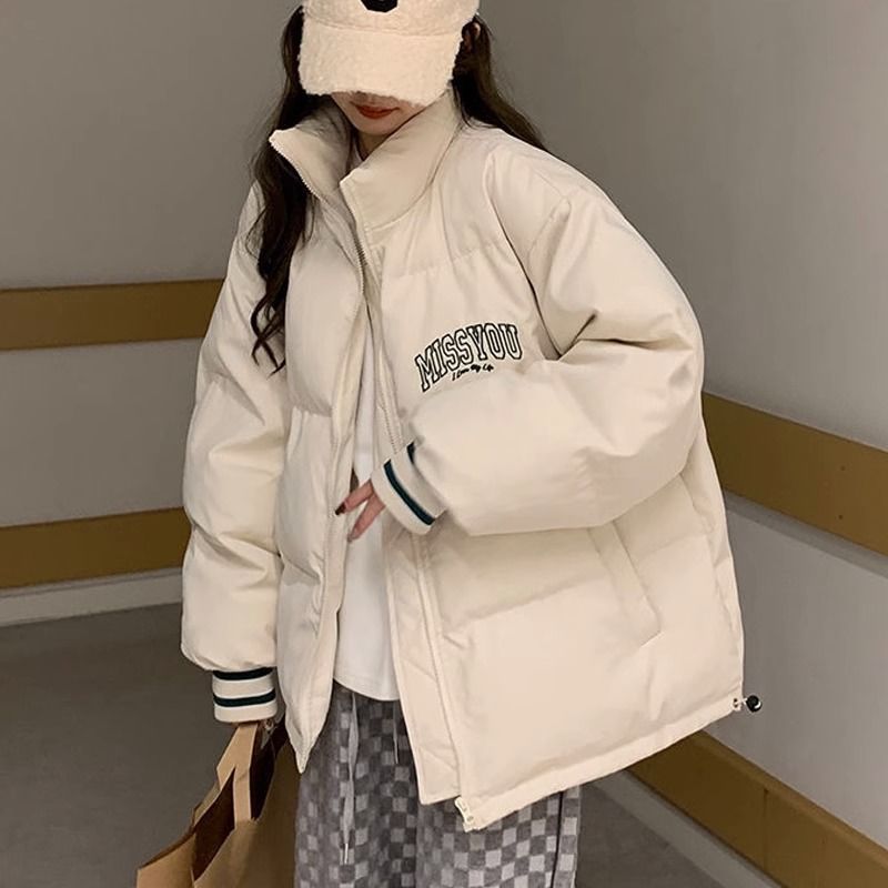 胖妹妹160斤大碼冬季新款韓版寬鬆麵包服棉衣女棉服加厚保暖外套