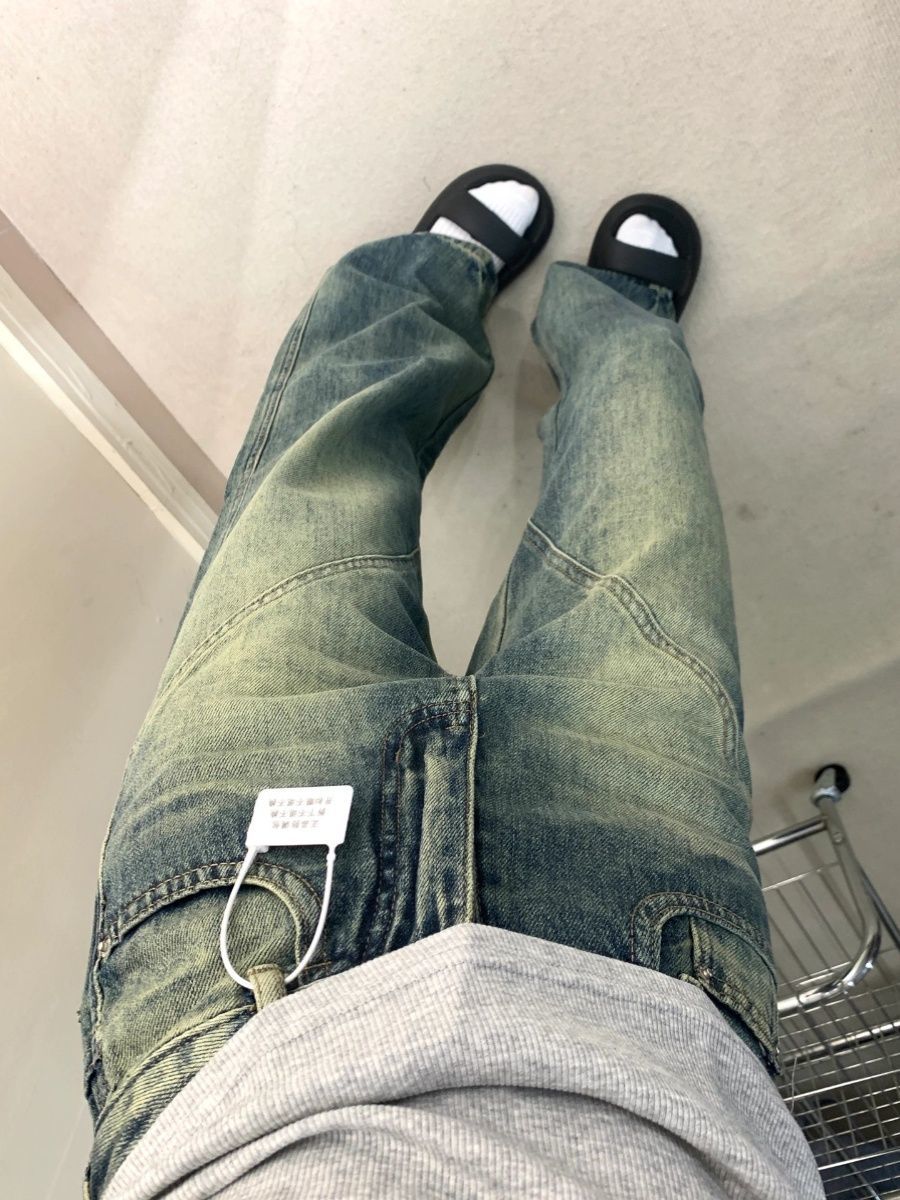 美式復古高個子加長闊腿牛仔褲女秋冬新款高腰寬鬆拖地直筒褲子潮