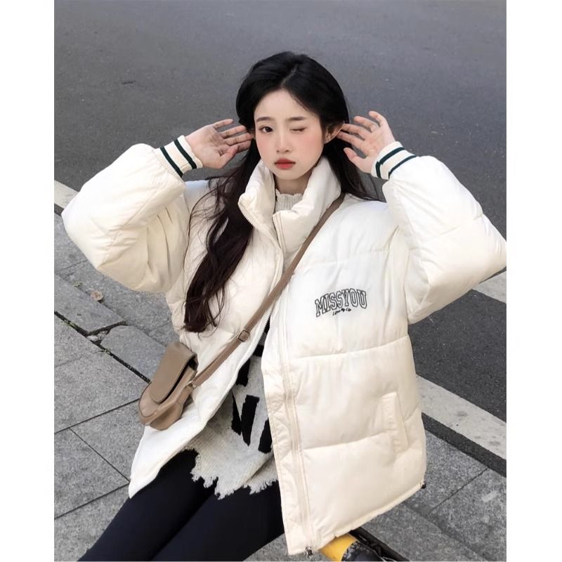 胖MM大碼160斤冬季新款麵包服羽絨棉衣女韓版寬鬆保暖棉服外套潮