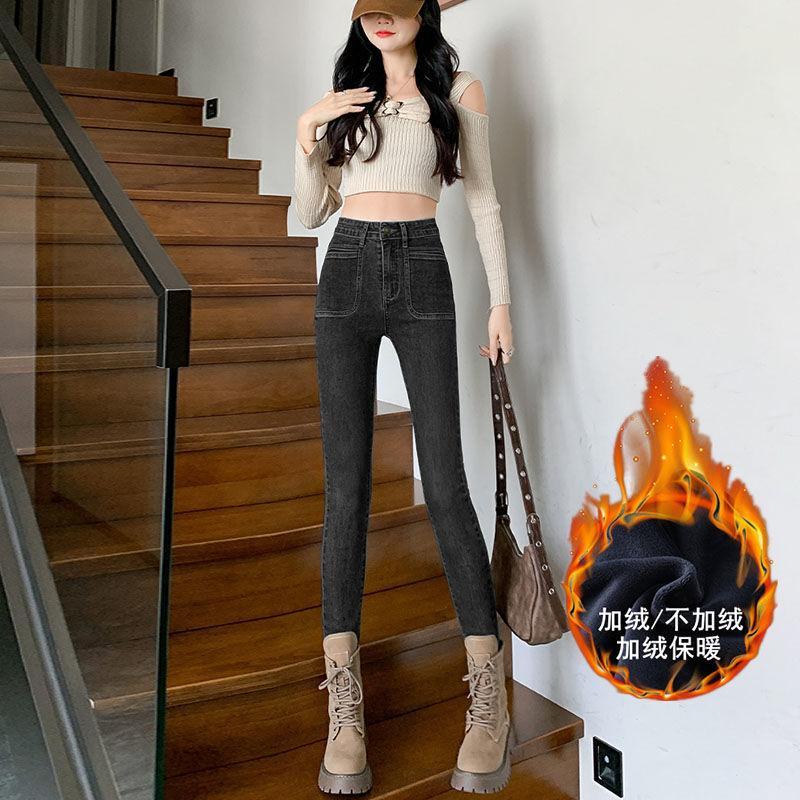 外穿牛仔褲女裝2023年新款顯瘦顯身材鉛筆褲高腰緊身小腳修身時尚