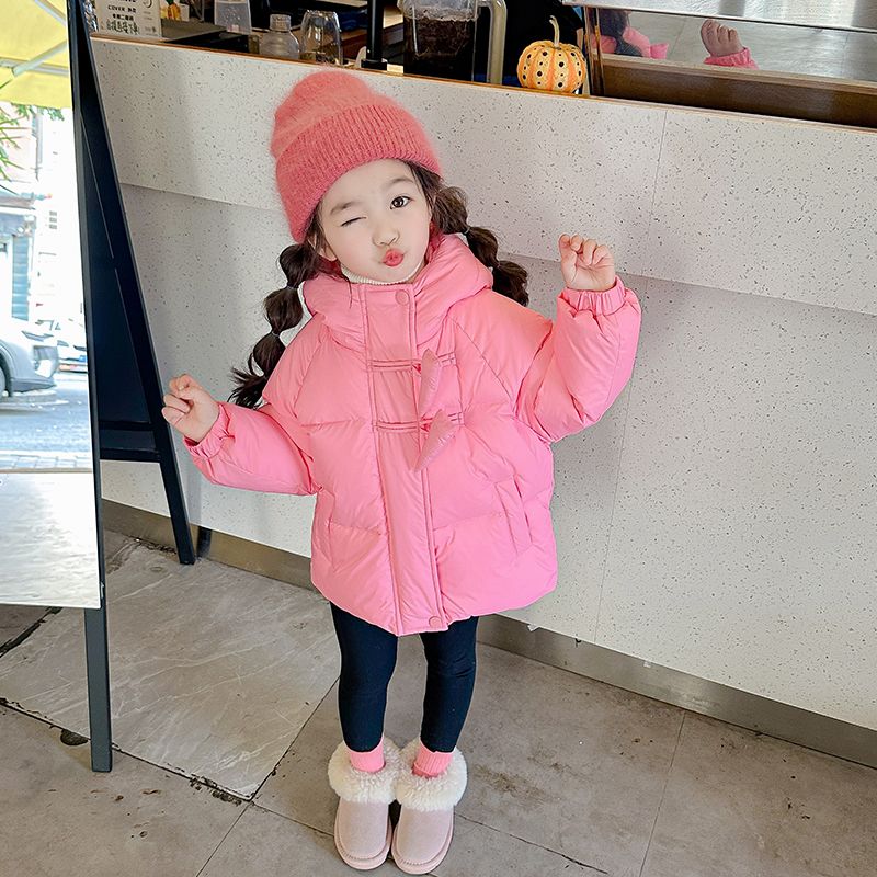 儿童羽绒服冬装2023韩版新款洋气冬季女童加厚宝宝外套鸭绒