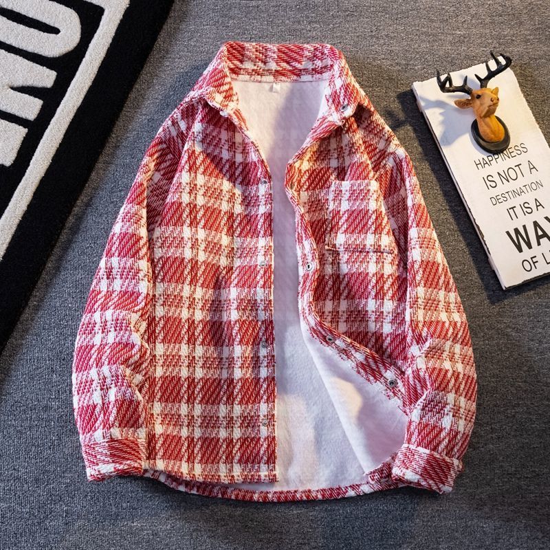 Men's Thick Wool Plaid Jacket For Winter Warmth And Style_voghion.com