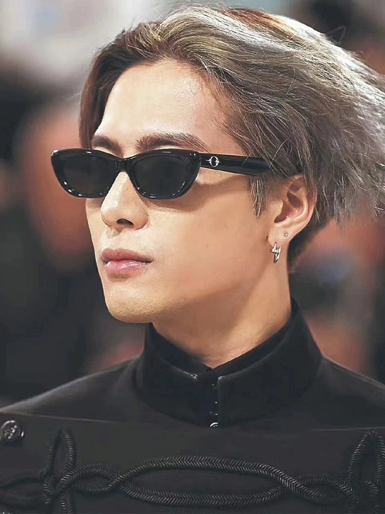 Wang Jiaer's American style cat-eye Internet celebrity sunglasses trendy men's small frame high-end gm sunglasses women's UV protection