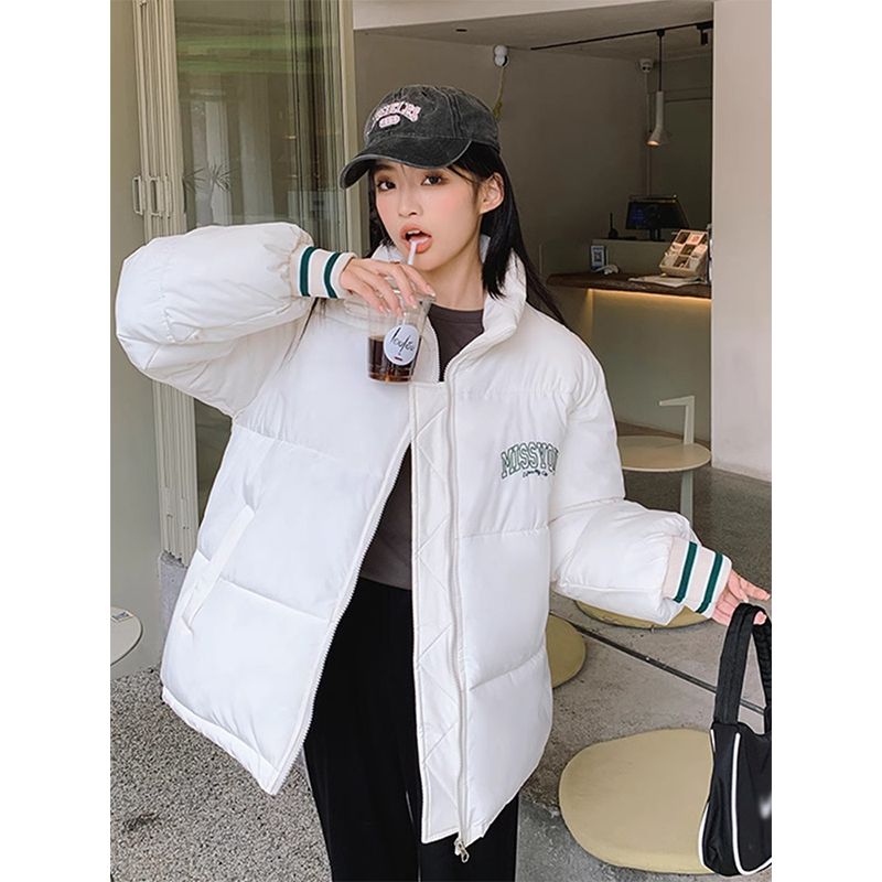 大碼160斤胖妹妹韓版新款加厚麵包服棉衣女學生韓版寬鬆棉服外套