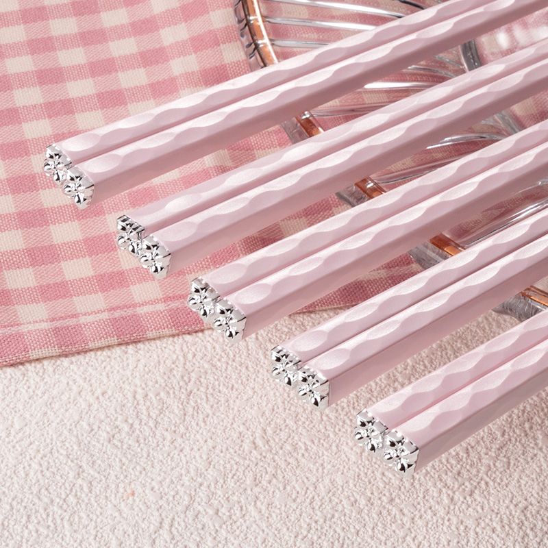筷子家用新款防滑防霉家庭创意简约套装高档高颜值合金筷子