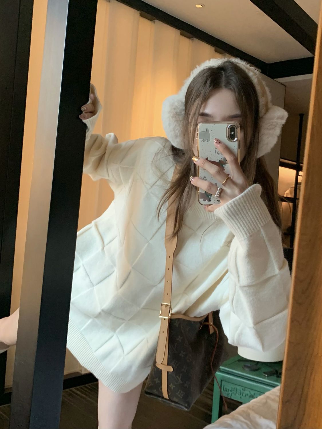 軟奶風毛衣女秋冬加厚寬鬆日系復古慵懶設計感小眾藝術生套頭上衣