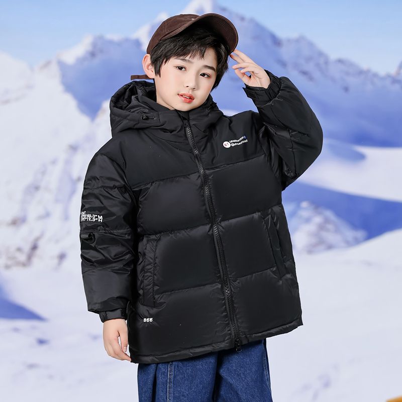 兒童冬裝洋氣羽絨服男童2023加厚棉服冬季新款中大童帥氣外套