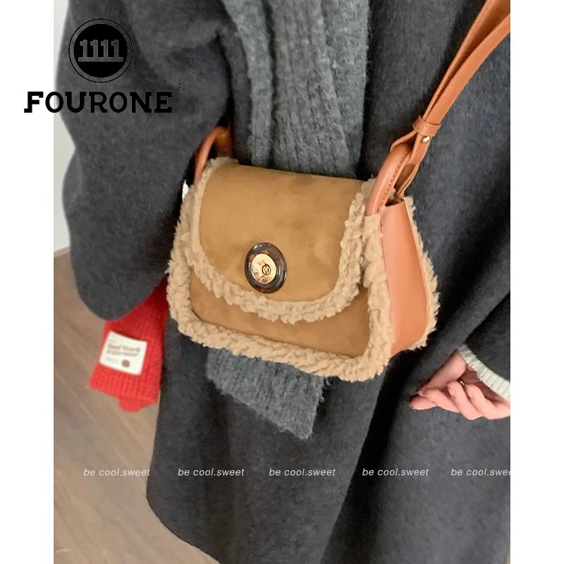 Deerskin Plush Bag Autumn and Winter New Trendy Retro Armpit Bag Niche Versatile Crossbody Bag Saddle Bag