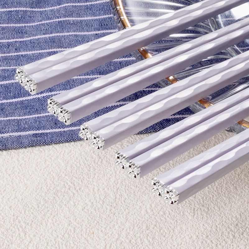 筷子家用新款防滑防霉家庭创意简约套装高档高颜值合金筷子