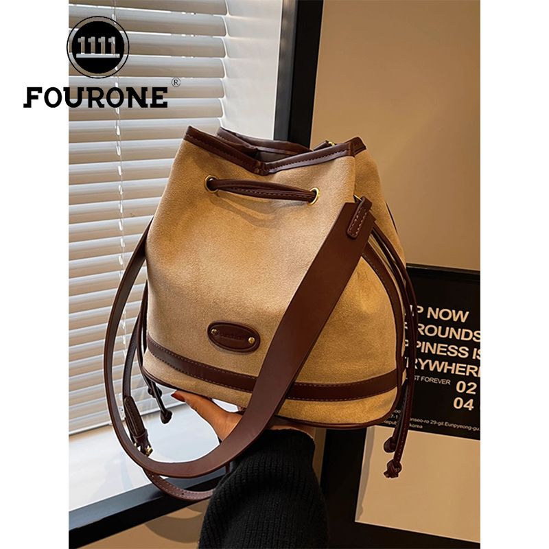 Niche velvet bread bag for women Korean new style fashion high-end one-shoulder crossbody bag casual retro all-match bucket bag