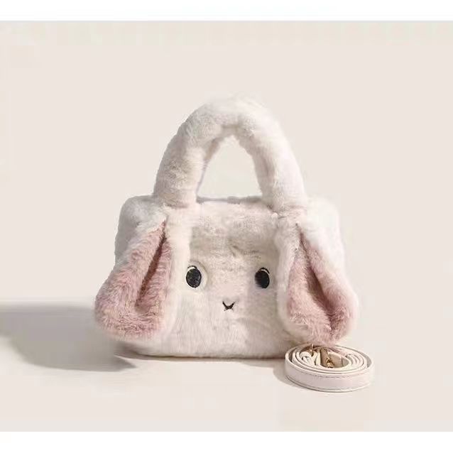 New bag furry cartoon 2023 plush rabbit cute handbag crossbody bag autumn and winter single shoulder niche