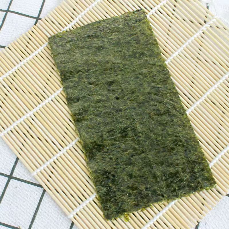 深绿色半张海苔整张大片寿司饭团紫菜包饭商用批发