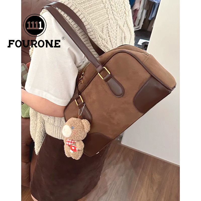 Buckskin armpit bag women's new trendy Maillard retro commuter bag niche large capacity bag