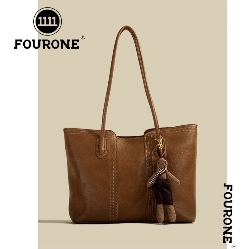 Large-capacity bag women's autumn and winter new shoulder fashion retro high-end versatile commuting simple tote