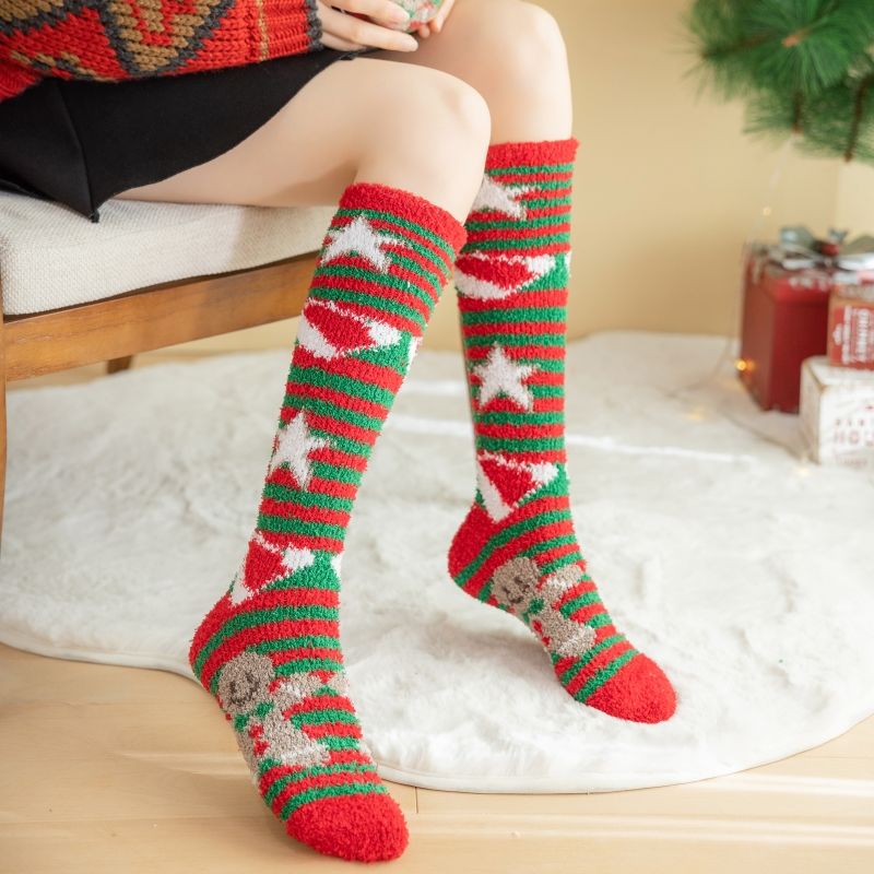 Cute Christmas socks, comfortable, warm, thick, and plush, full of festive atmosphere. Wishing you a happy Christmas_voghion.com