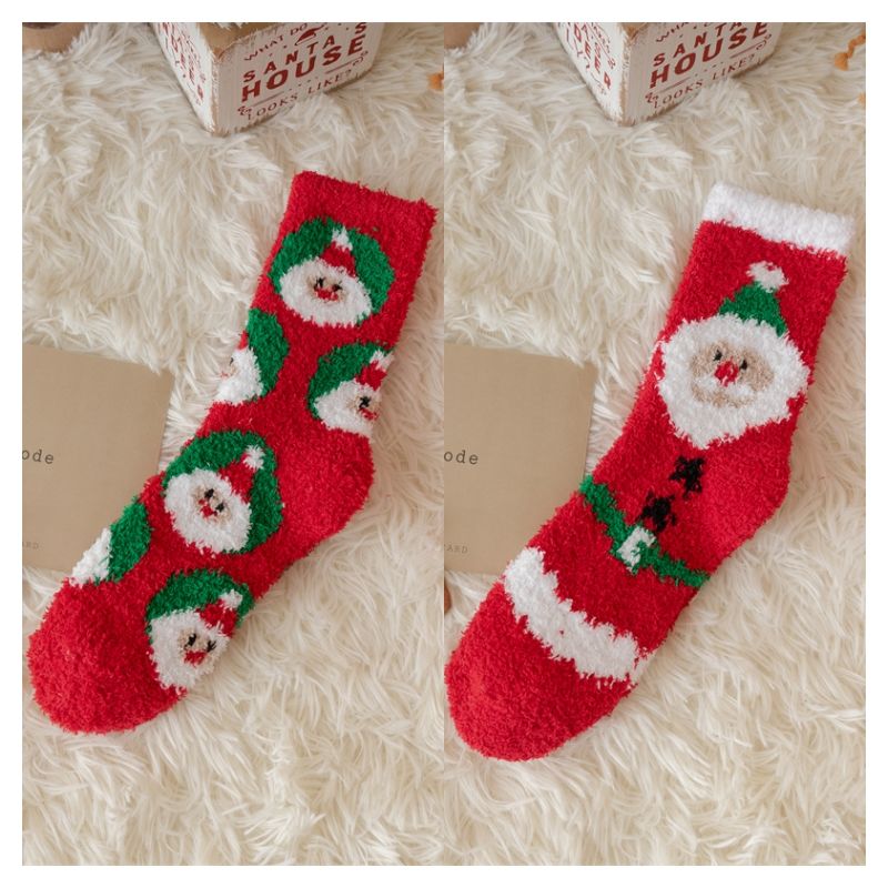Cute Christmas socks, comfortable, warm, thick, and plush, full of festive atmosphere. Wishing you a happy Christmas_voghion.com