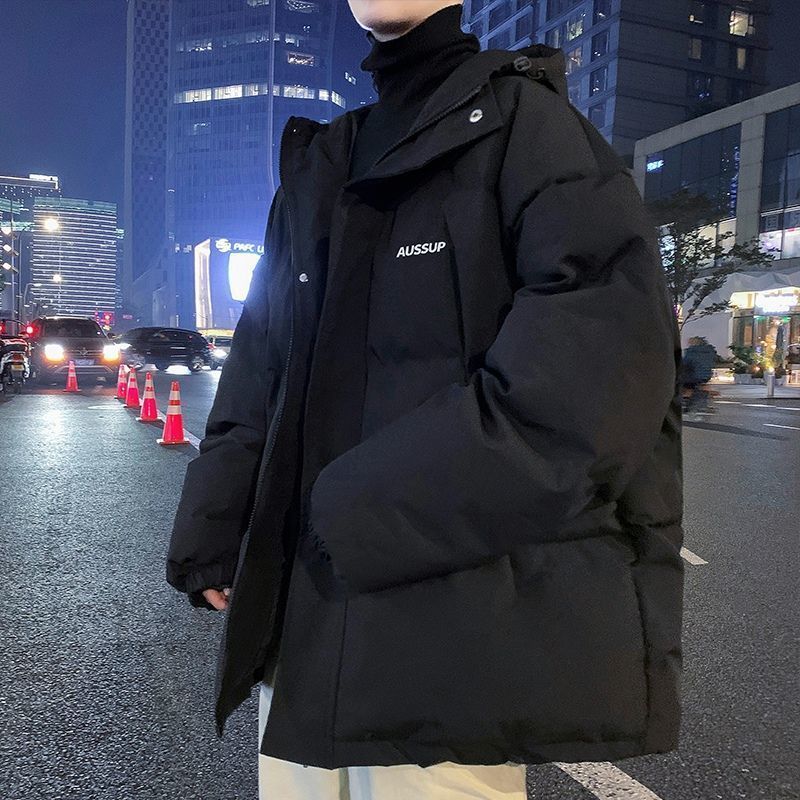 冬季新款羽絨服男士2023港風加厚寬鬆立領休閒保暖外套潮牌麵包服