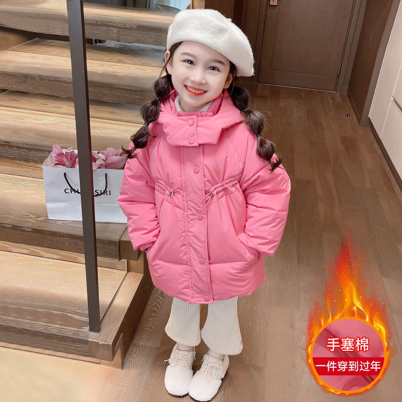 Girls' cotton-padded clothes 2023 new children's winter down-padded clothes for going out baby girl's autumn and winter clothes thickened quilted jacket