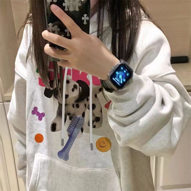 連帽衛衣女秋冬新款ins設計感美式復古小眾大碼顯瘦百搭上衣潮牌
