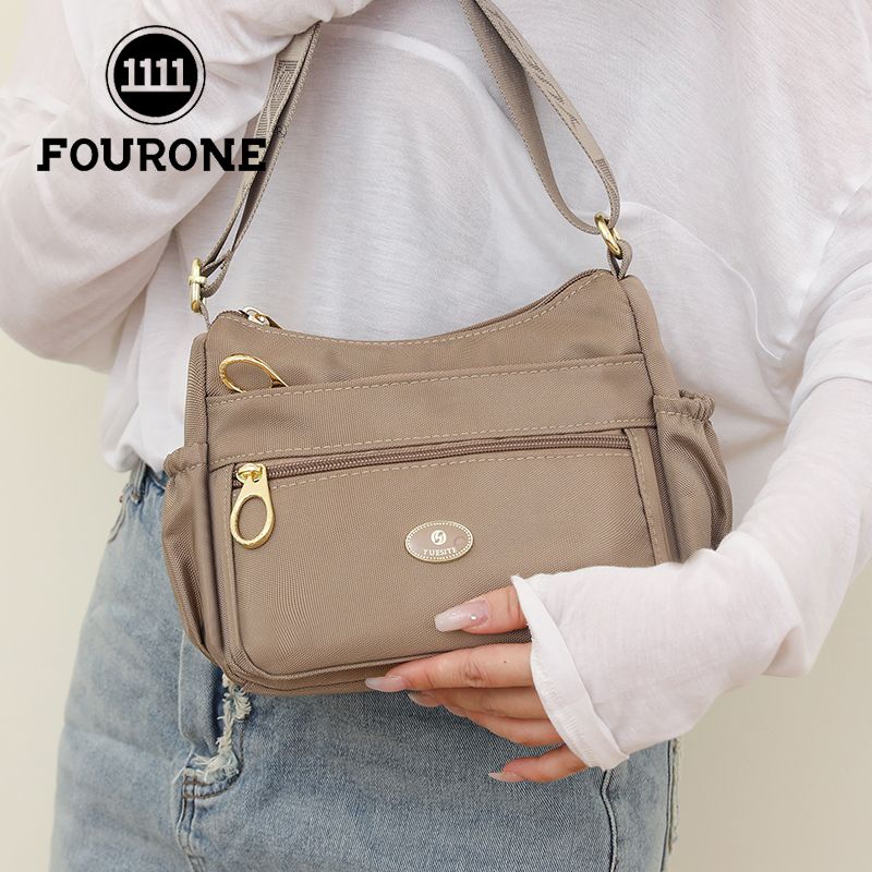 Oxford cloth new single shoulder crossbody bag for middle-aged and elderly nylon cloth mother canvas large capacity multi-layer women